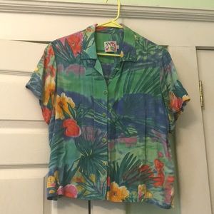 Vintage Jams World Tropical Print Blouse